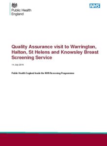 Quality Assurance visit to Warrington, Halton, St Helens and Knowsley Breast Screening Service