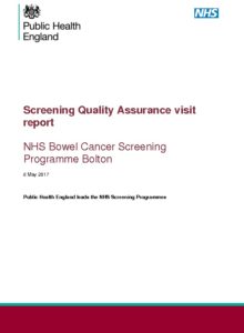 Screening Quality Assurance visit report: NHS Bowel Cancer Screening Programme Bolton