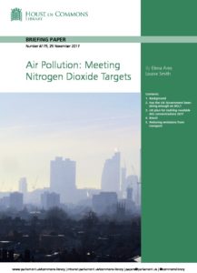 Air Pollution: Meeting Nitrogen Dioxide Targets: (Briefing Paper Number 8179)