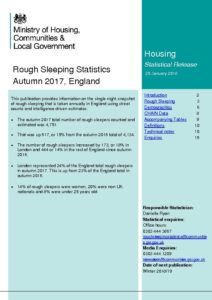 Rough Sleeping Autumn 2017 Statistical Release