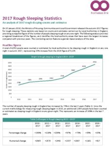 2017 Rough Sleeping Statistics: An analysis of 2017 rough sleeping counts and estimates