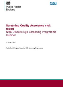 Screening Quality Assurance visit report: NHS Diabetic Eye Screening Programme Humber
