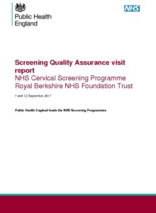 Screening Quality Assurance visit report: NHS Cervical Screening Programme Royal Berkshire NHS Foundation Trust