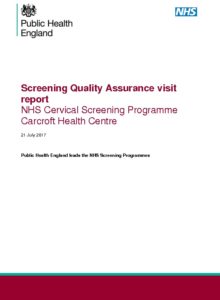 Screening Quality Assurance visit report: NHS Cervical Screening Programme Carcroft Health Centre