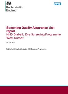 Screening Quality Assurance visit report: NHS Diabetic Eye Screening Programme West Sussex
