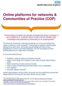 Online Platforms For Networks And Communities Of Practice
