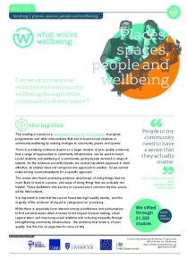 Places, spaces and wellbeing: Briefing