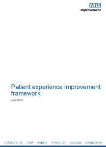 Patient experience improvement framework