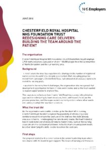 Redesigning Care Delivery: Building The Team Around The Patient: Chesterfield Royal Hospital NHS Foundation Trust