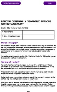 Section 136: Removal of mentally disordered persons without a warrant