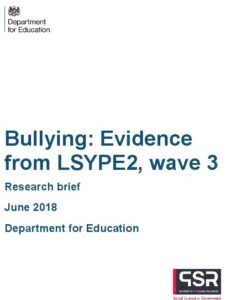 Bullying: Evidence from LSYPE2, wave 3 Research brief