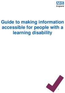 Guide to making information accessible for people with a learning disability