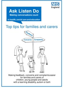 Ask Listen Do: Top tips for families and carers
