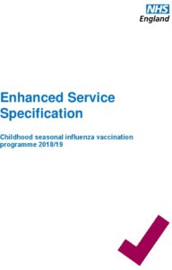 Enhanced Service Specification: Childhood seasonal influenza vaccination programme 2018/19