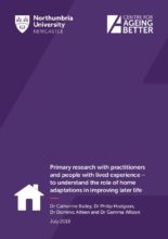 Primary research with practitioners and people with lived experience – to understand the role of home adaptations in improving later life