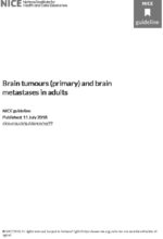 Brain tumours (primary) and brain metastases in adults: NICE guideline [NG99]