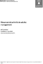 Rheumatoid arthritis in adults: management: NICE guideline [NG100]