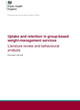 Uptake and retention in group-based weight-management services: Literature review and behavioural analysis