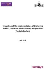 Evaluation Of The Implementation Of The Saving Babies’ Lives Care Bundle In Early Adopter NHS Trusts In England