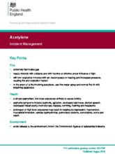 Acetylene Incident Management