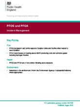 Perfluorooctane sulfonate (PFOS) and Perfluorooctanoic acid (PFOA): Incident Management