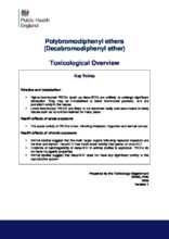 Polybromodiphenyl ethers (Decabromodiphenyl ether): Toxicological Overview