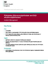 Phthalates (Diisononylphthalate and Di(2-ethylhexyl)phthalate): Incident Management