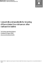 Lenvatinib and sorafenib for treating differentiated thyroid cancer after radioactive iodine: Technology appraisal guidance [TA535]