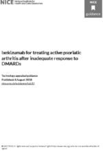 Ixekizumab for treating active psoriatic arthritis after inadequate response to DMARDs: Technology appraisal guidance [TA537]