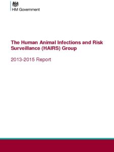 The Human Animal Infections and Risk Surveillance Group (HAIRS): 2013-2015 Report