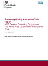 Screening Quality Assurance Visit Report: NHS Cervical Screening Programme The Royal Free London NHS Foundation Trust
