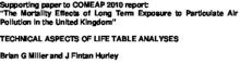 COMEAP Technical Aspects Of Life Table Analyses