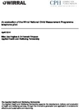 An evaluation of the Wirral National Child Measurement Programme telephone pilot