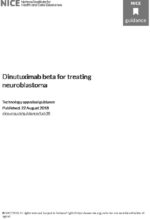 Dinutuximab beta for treating neuroblastoma: Technology appraisal guidance [TA538]