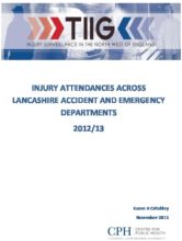 Injury Attendances Across Lancashire Accident and Emergency Departments 2012/2013