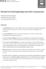 Rezum for treating benign prostatic hyperplasia: Medtech innovation briefing [MIB158]
