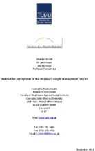 Stakeholder perceptions of the CHANGES weight management service