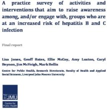 A practice survey of activities and interventions that aim to raise awareness among, and/or engage with, groups who are at an increased risk of hepatitis B and C infection