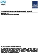 An Evaluation of the Healthier Homes Programme, NHS Wirral