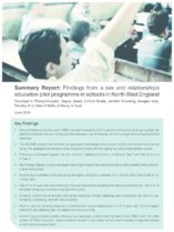 Summary Report: Findings from a sex and relationships education pilot programme in schools in North West England