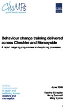 Behaviour change training delivered across Cheshire and Merseyside: mapping programmes and exploring processes