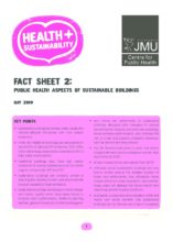 Health and Sustainability Factsheet 2: May 2009: Public Health Aspects of Sustainable Buildings