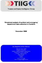 Situational analysis of accident and emergency department data collection in Cumbria