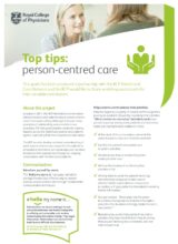 Top tips: person-centred care