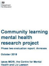 Community learning mental health research project: Phase two evaluation report: Annexes