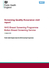 Screening Quality Assurance visit report: NHS Breast Screening Programme Bolton Breast Screening Service