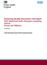 Screening Quality Assurance visit report: NHS Abdominal Aortic Aneurysm screening service Dorset and Wiltshire