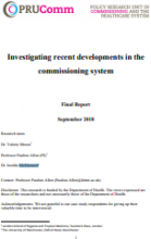 Investigating recent developments in the commissioning system