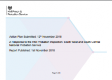 Action Plan Submitted: 12th November 2018 A Response to the HMI Probation Inspection: South West and South Central National Probation Service