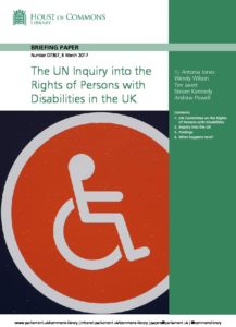 The UN Inquiry into the Rights of Persons with Disabilities in the UK: (Briefing Paper CBP-7367)